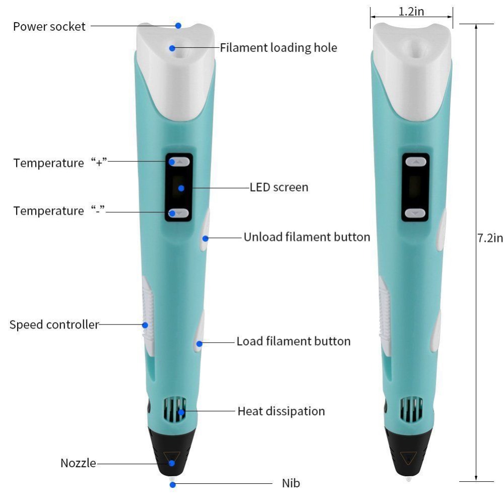 Dikale 3D Pen LED Screen DIY 3 - Pla Filament review and price