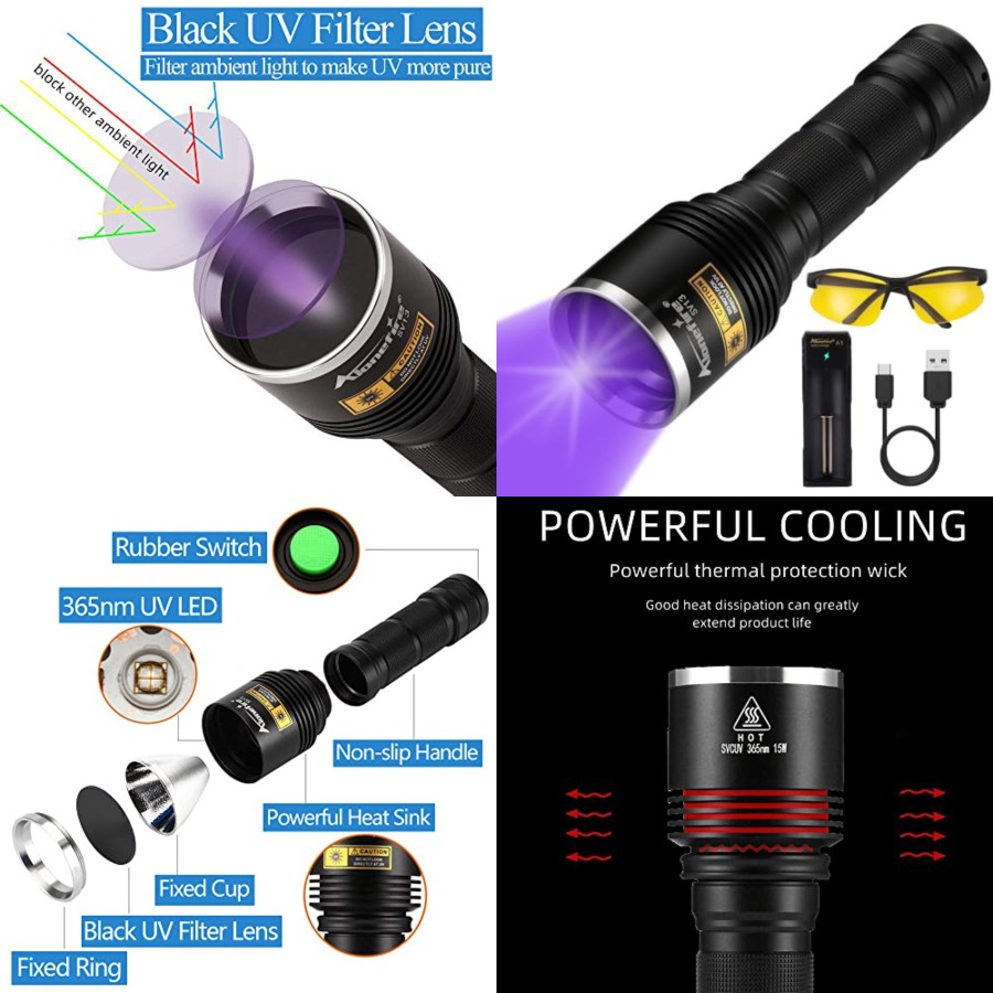 SV13 15W 365nm UV Flashlight R - Uv Resin review and price